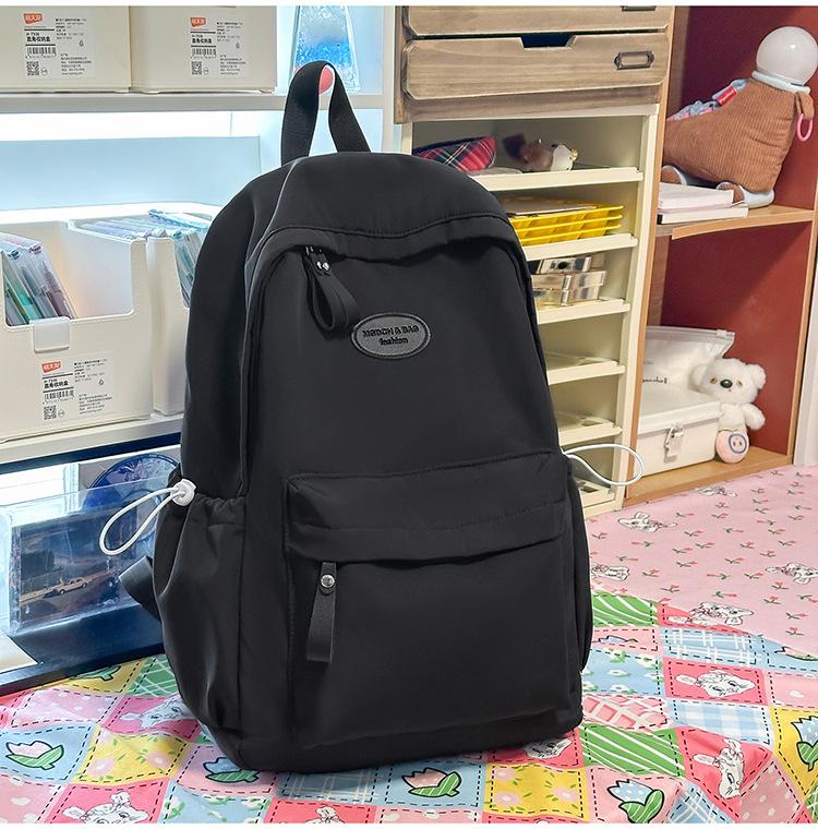 Schoolbag New Japanese Ins Fresh and Sweet Candy Color Backpack for Junior and High School Girls Solid Color Simple Large-capacity Backpack