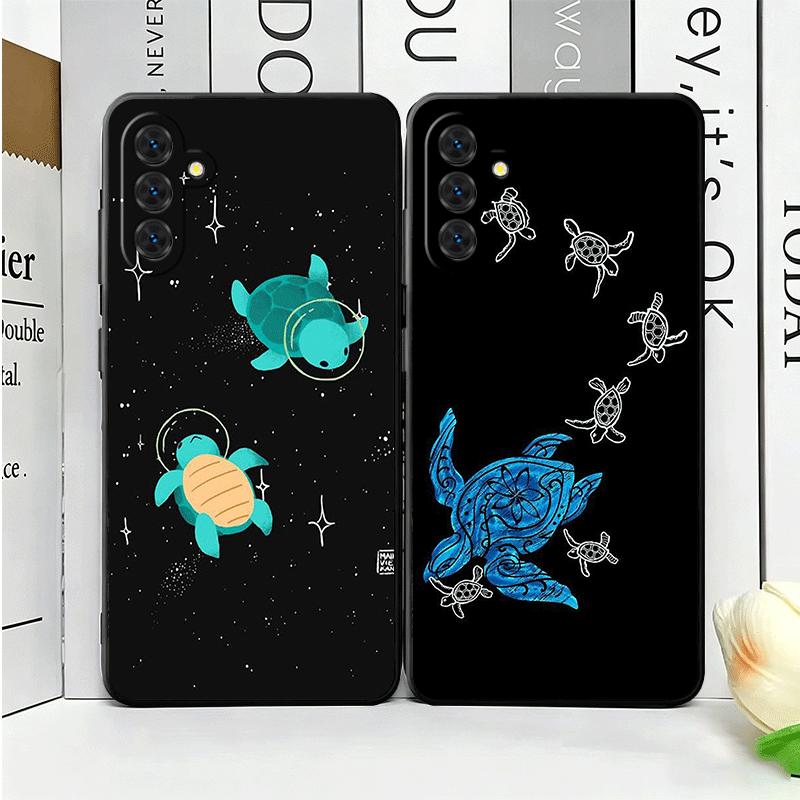 Cartoon Ocean Sea Turtle Soft Phone Case for Samsung A17 A37 A57 A16 A26 A36 A56 A15 A25 A35 A55 A14 A24 A34 A54 A13 A23 A33 A53
