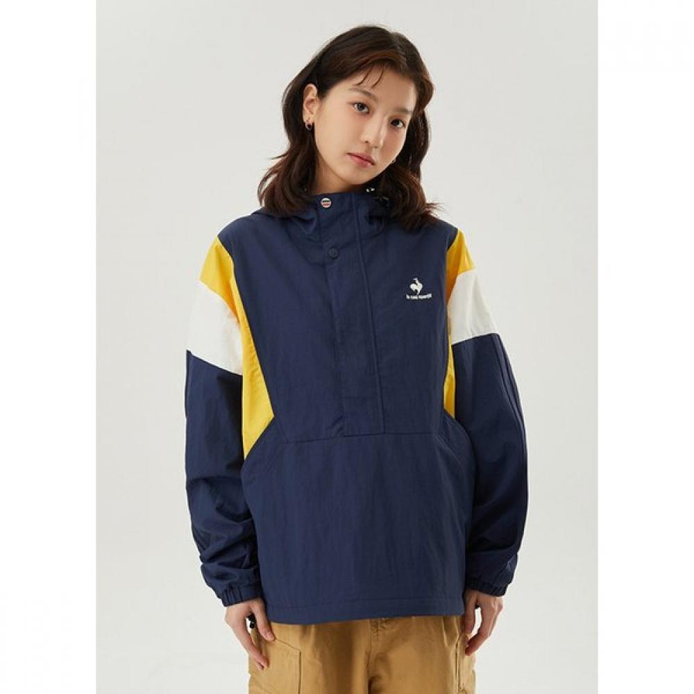 Le Coq Sportif Unisex Chevron Mesh Anorak Jacket Dnv Qp123tjk22 DNV dark navy/85 female S