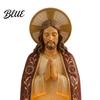 Unique Office Desk Ornaments Praying Figure Candlestick Decoration Religious Candle Holder Holder Fine Detail Carved for Home Living Room