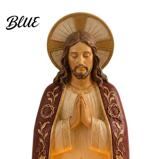Unique Office Desk Ornaments Praying Figure Candlestick Decoration Religious Candle Holder Holder Fine Detail Carved for Home Living Room