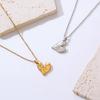 Tempusort 18K Gold Plated Heart Shaped Stainless Steel Pendant Necklaces Fashion Jewelry for Women Anniversary Wedding