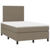 3141605 vidaXL Divan Bed with Mattress Taupe 120x200 Cm Fabric