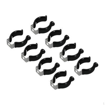 8 Pieces Clamping Brackets with Clips, Mounting Accessories for Stainless Steel Light Tubes