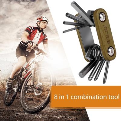 Multifunctionele fietsreparatietool Opvouwbaar compact formaat Draagbaar Veelgebruikte schroevendraaiersleutel Mountainbike Fietsreparatietool