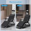 Folding Lounge Chair Versatile Foldable Patio Recliner Adjustable Patio Recliner with Headrest Cushion for Home Office