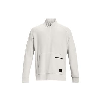 Solid Color Stand Collar Zip Pullover Long Sleeve Hoodie Men Hoodies White 1382115-114