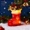 Christmas Stocking Boot Night Light: Vase, Pen Holder, Resin Ornament for Holiday Decor