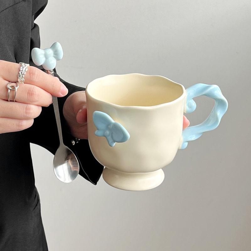 Mädchen Herz Verträumter Schmetterling Keramiktasse Mädchen Hoch Hübsch Kaffee Wasser Tasse Souvenir Nische Geburtstagsgeschenk