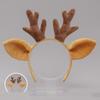 Cute Animal Deer Ears Headband Plush Antler Hair Hoop Novelty Party Headdress Fawn Horn Christmas Party Accessories