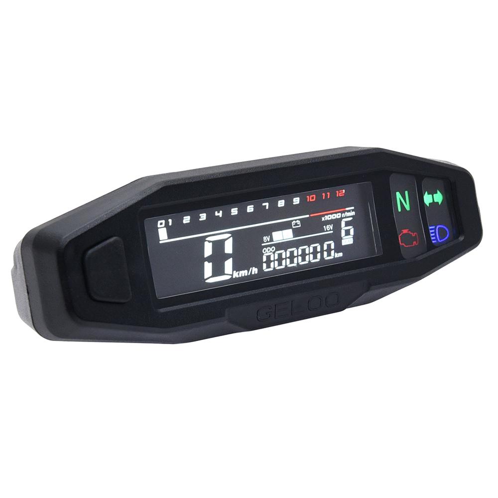 Universal Motorcycle Speedometer Oil Gauge Tachometer Digital Meters Instrument Cluster Turn Signal Light Indicator