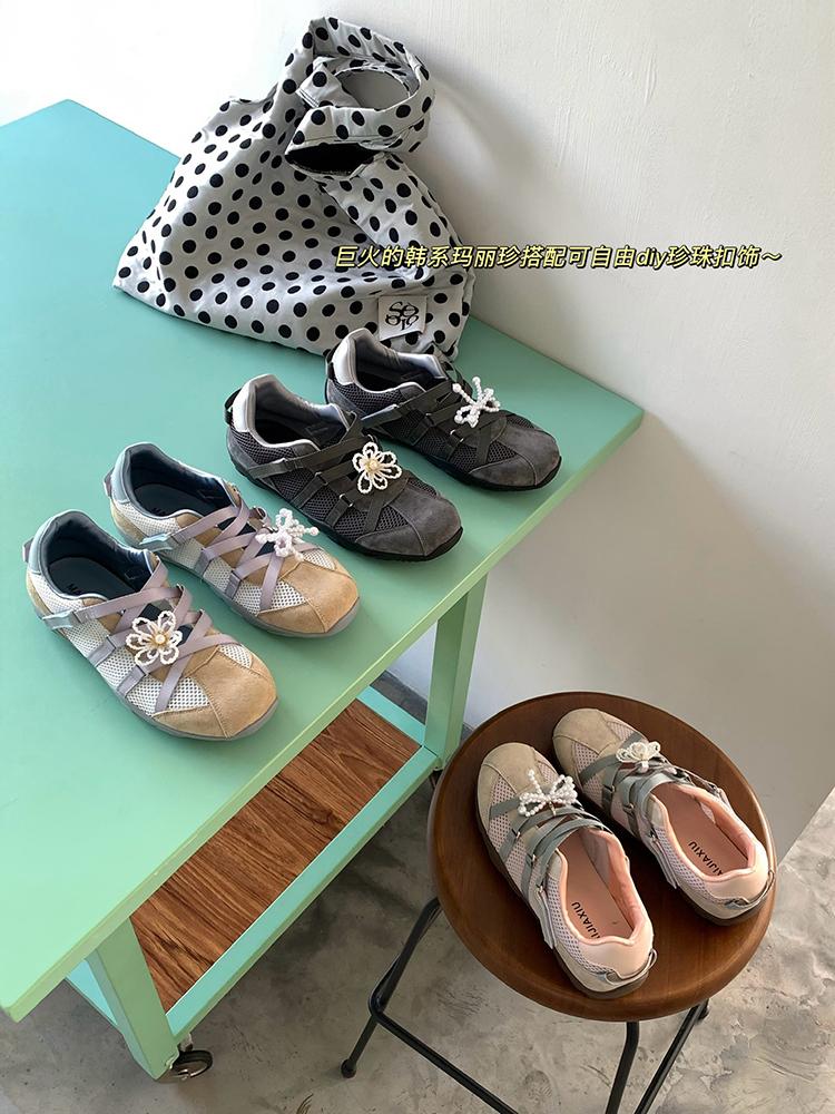 Women's Breathable Slip-On Flats Mary Jane Parker Round Shallow Cut Casual Sports Shoes For Women Outdoor High Quality Fashion