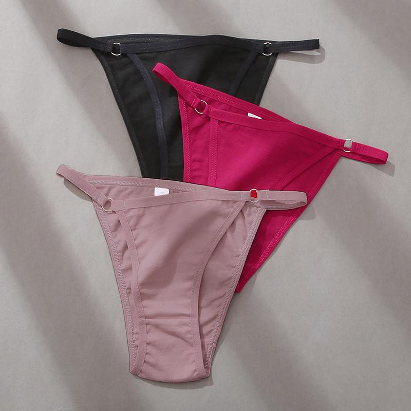 3Pcs/set Women's Cotton Panties Low Waist Bikini Briefs M-2XL Ladies Underwear Female Soft Solid Underpants Lingerie New
