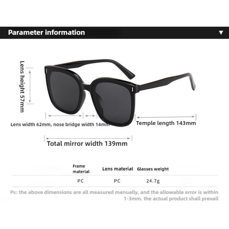 Korean Unisex Gentle Sunglasses for Men Women Driving Frame Sunglasses Eyewear