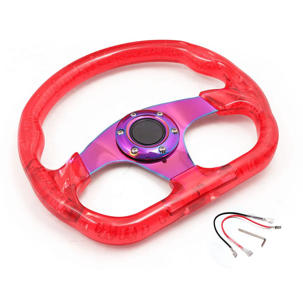 Buy 12.5inch 320MM Acrylic Steering Wheel & Horn Button 6 Holes