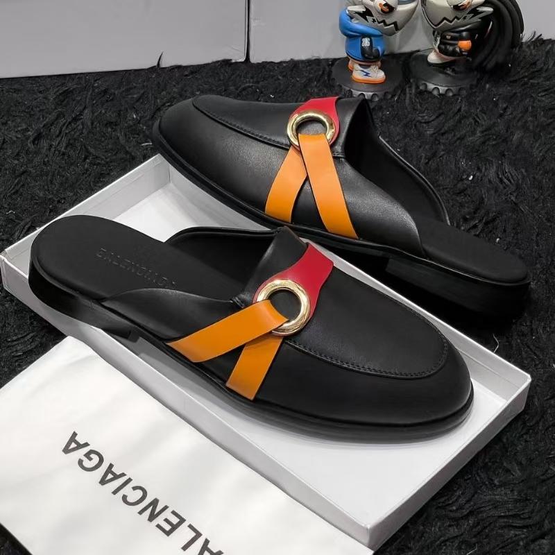 Fashionable Men Slippers European American Casual One-step Comfortable Business Brand Shoes British Gentleman Slippers Men