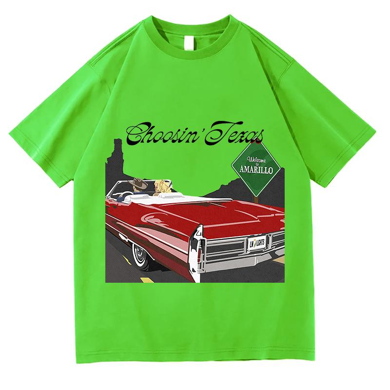 

2026 Ella Langley Choosin Texas T-Shirt Merch Women Clothes Trend Casual Short Sleeve Pure Cotton Fashion Aesthetic Tops Clothes 4XL