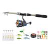 Fishing Pole Kit Carbon Telescopic Portable Durable Lure Rod Set with Fishing Reels Fish Bait for Beginner Professional