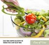 Salad Tongs For Toss and Chop Vegetable Salad Kitchen Shears Salad Scissors 2in1 Food Chopper Double Blade For Easy Salad Making
