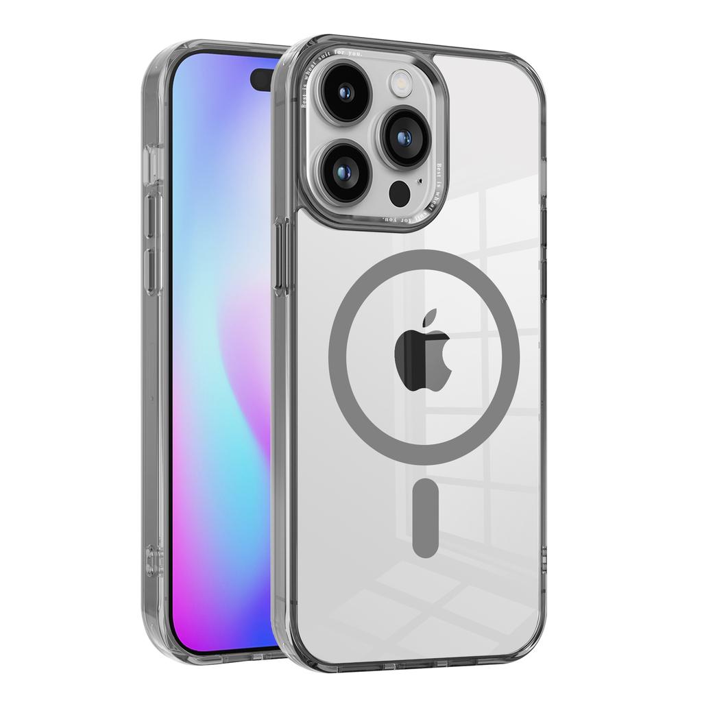 MagSafe Shockproof Magnetic Wireless Charging Case for iPhone 15Plus 15Pro Max/13 Pro Max/14 Pro Max/12 Pro Max Clear Silicone Phone Bumper Cover Case