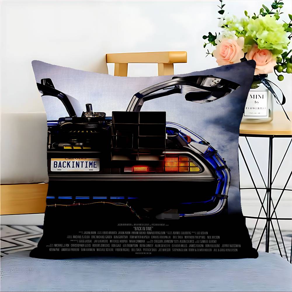 Movie Back To The Future Office Cushion Pillowcase Car Cushion Cover45X45CM Lumbar Pillowcase Sofa Pillowcover 12x12Inch
