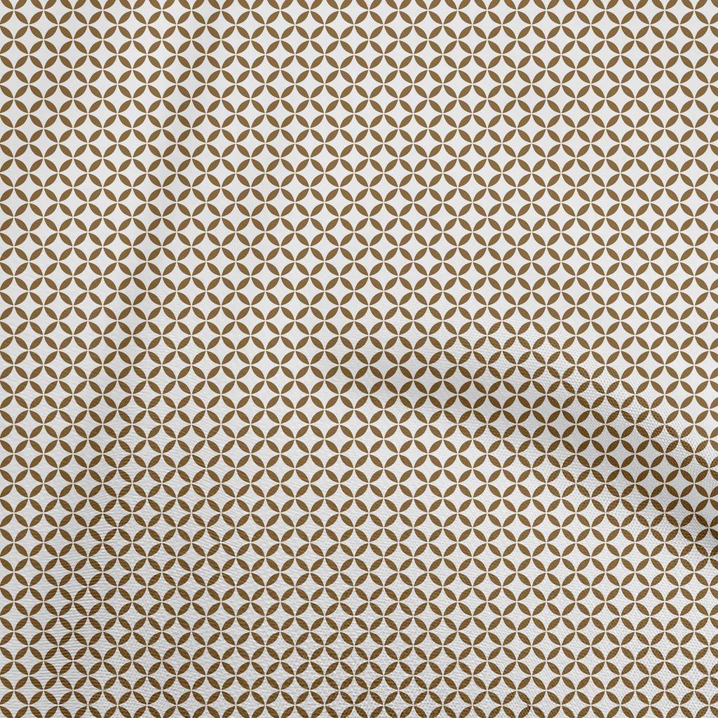 oneOone Cotton Flex Brown Fabric Geometric Quilting Supplies Print Sewing Fabric By The Yard 40 Inch