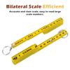 Portable 0.5m 10-Fold Folding Ruler Double-sided Scale Anti Pinch Plastic Ruler with Keychain Gauge Bricklaying