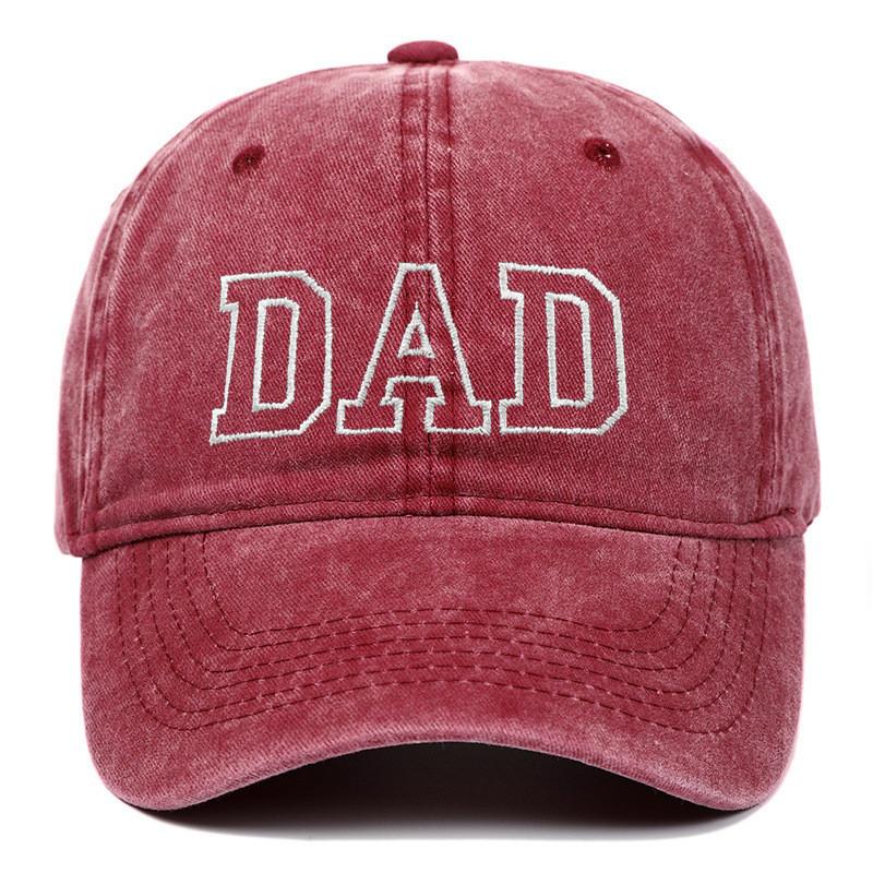 Dad Mom Embroidered Baseball Cap With Cotton Material For Summer Casual Style