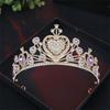 Mehrfarbige Prinzessin Strasskrone Funkelnde Hochzeits-Haardiadem Hochzeits-Haarschmuck