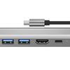 5 In 1 TYPE-C To USB3.0*1+USB2.0*1+PD100W/USB-C Data+HDMI+100M Network Card PC