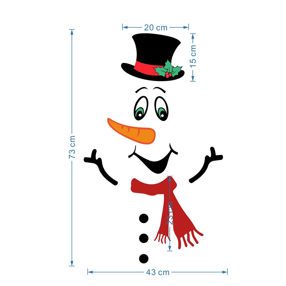 DIY Christmas Snowman Expression Magnetic Waterproof Sticker for Fridge, Garage Door, or Wall Decoration