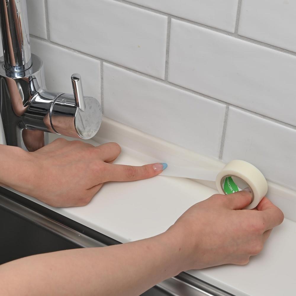 Nichiban Dear Kitchen Easy Stain Prevention Tape Set of 2 18mm X 10m DK-AT18 | Stove Sink Gap Cleaning New Life