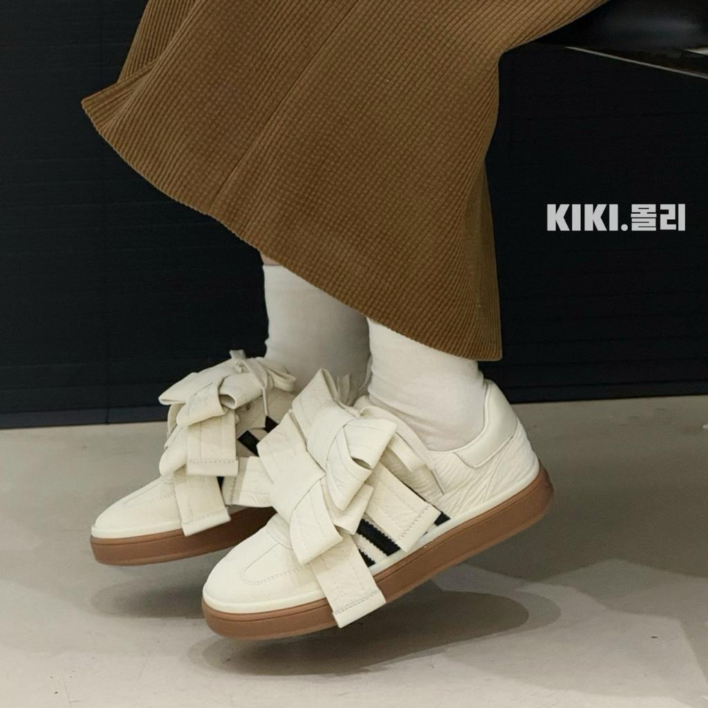 Neue Leder-Plateau-Freizeit-Board-Schuhe Damen Schnürschuh Schleife High-End-Mode