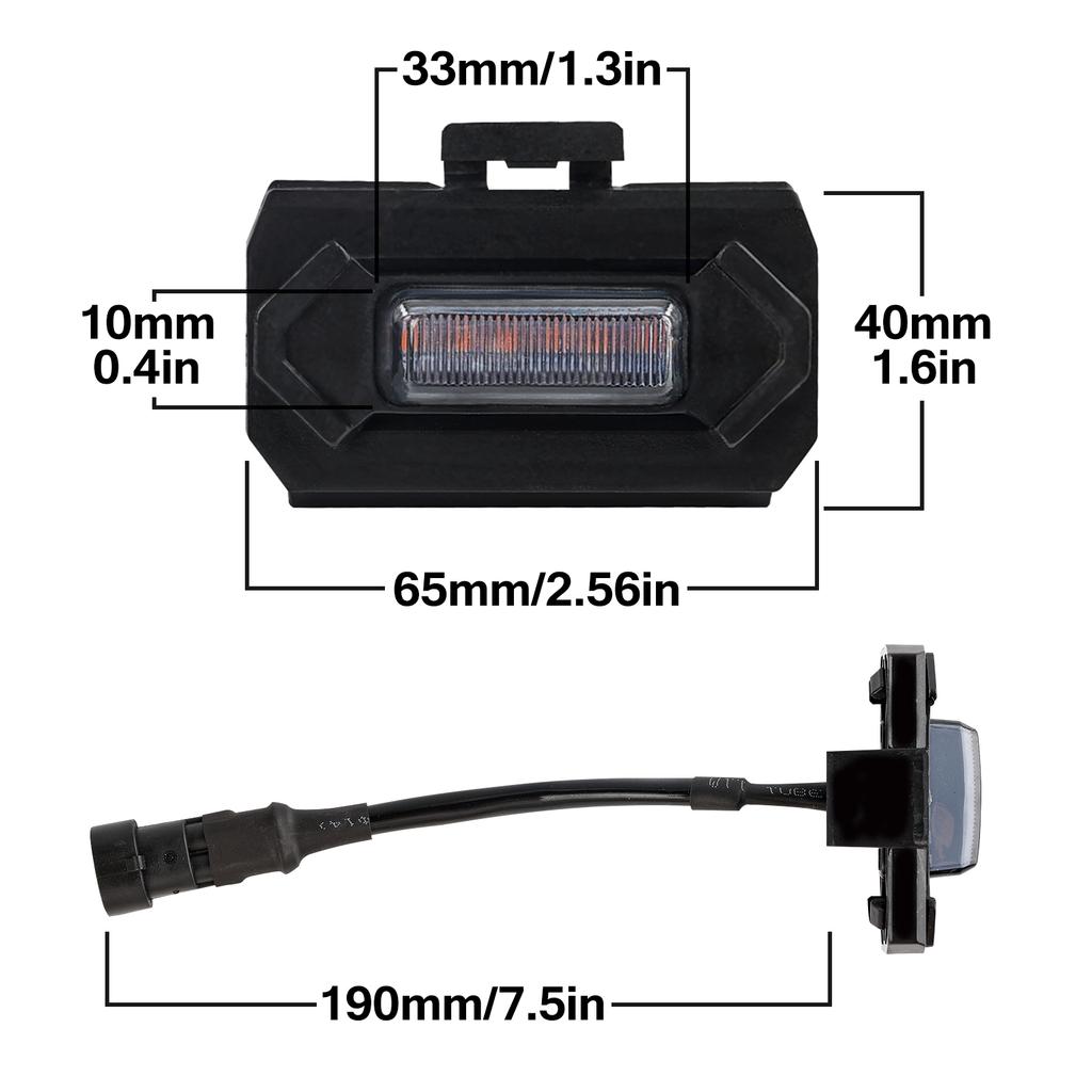 4x 6LED Grille Light Wiring Harness Kit Smoked Amber For Toyota Tacoma TRD Off Road Sport Models Front Grill 2020 2021 2022 2023