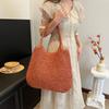 Large Capacity Weaving Underarm Bag Summer Straw Crochet Women Tote Handbag Hasp Closure Retro Beach Shoulder Bag Daily Bag 2025