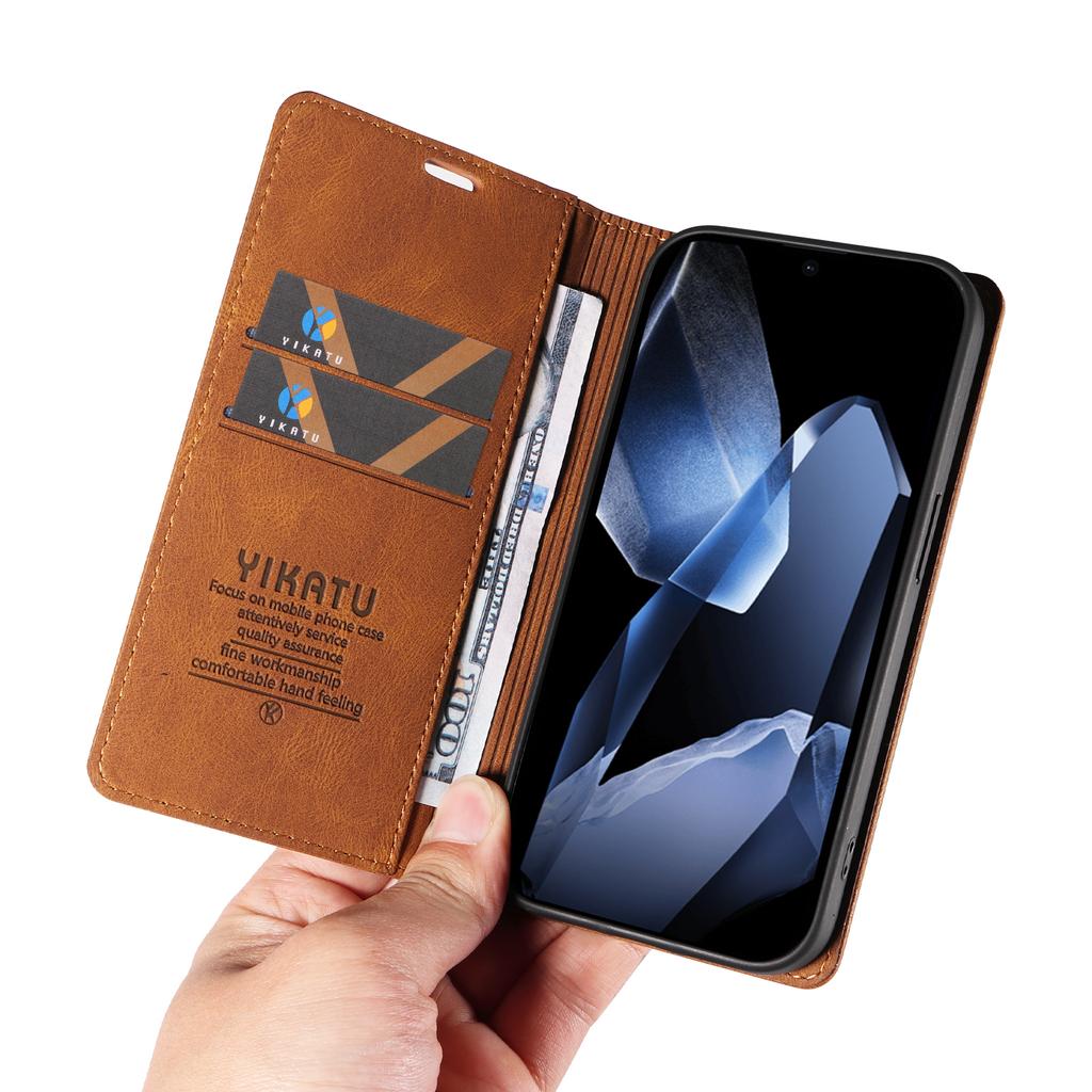 For OnePlus 13 Leather Cover YIKATU YK-004 Skin-Touch Wallet Phone Cases