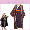 Trafalgar D Water Law Cosplay Kostüm Premium Qualität Kimono Robe für Halloween Karneval
