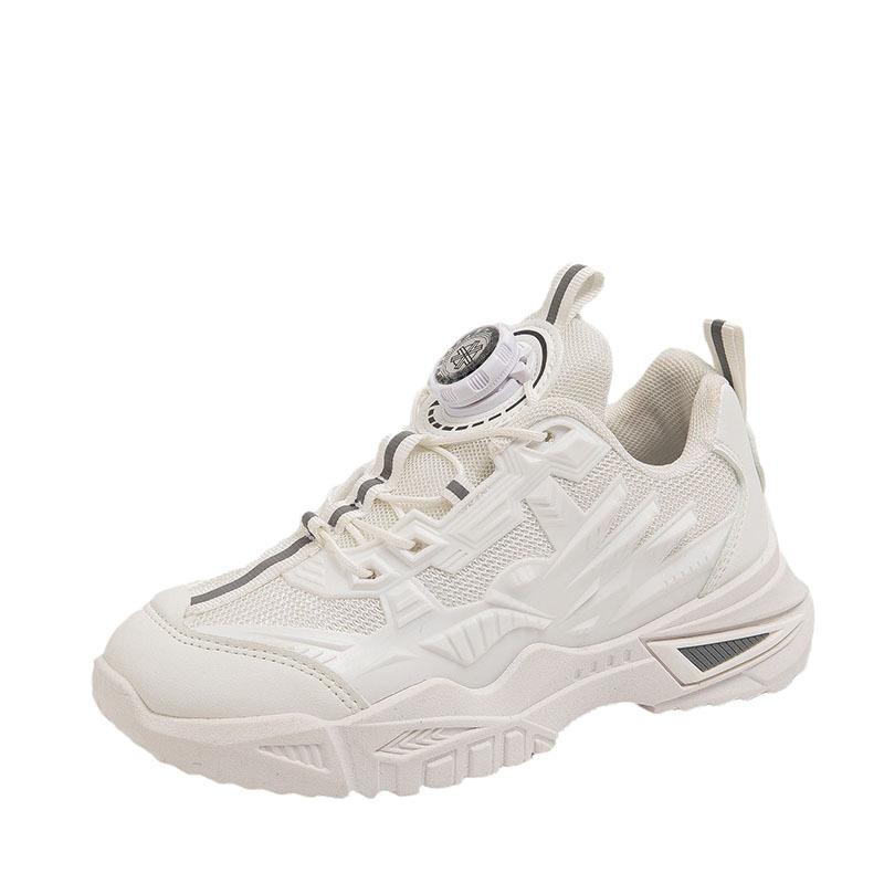 Primary and Secondary School Students' Daily Outdoor Mesh Breathable Air Cushion Sports Shoes Fashionable Versatile Basketball Shoes New Rotating