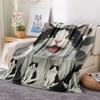 1Pc Cow Cat Siamese Print Flannel Blanket, High Quality Comfortable for All Seasons, Home Decor, Warmth and Comfort, Perfect for Gifts