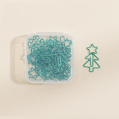 

24pcs Star Tree Paper Clip Colorful Alien Geometric Shape Multi functional Cute Paper Clip Creative Office Supplies Paper Clip