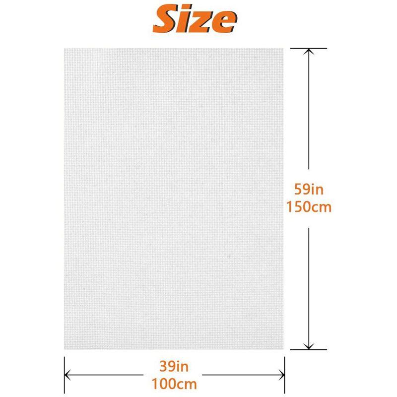 ABUL-4Pc 59 By 39-Inch Cross Stitch Fabric,14 Count Aida Cloth Cross Stitch Large Fabric Reserve Cloth Fabric