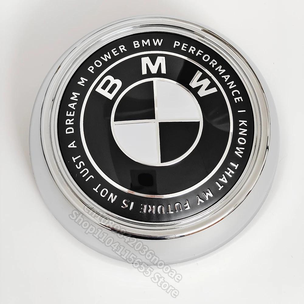 3D ABS Chrom Schwarz Emblem für BMW X5 E70 F15 Auto Logo X6 E71 F16 Heckklappe X3 F25 50. Jahrestag X4 F26 Abzeichen Heckabzeichen