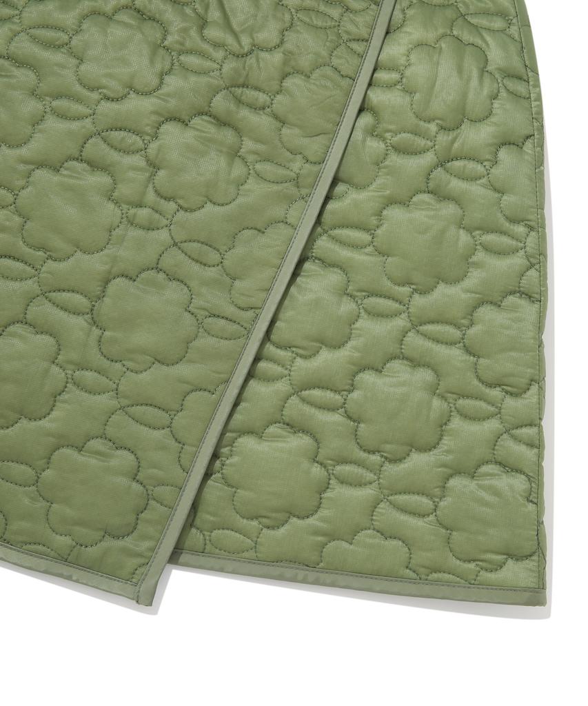 Covernat Woman Cloverheart Quilted Wrap Mini Skirt Olive