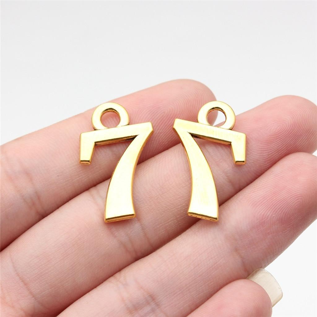 

Charms Number Tag Pendants Minimalist Jewelry Components QC087 A01-10pcs-26x16mm