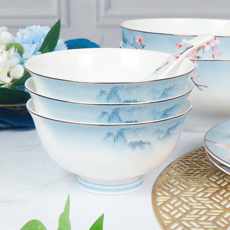 Zankang Landscape Magnolia 32-elementowy zestaw naczyń ceramicznych