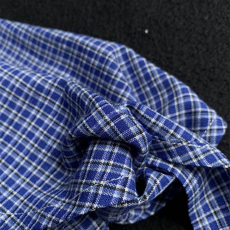 Silk Blue Plaid Bandana: Trendy Summer Triangle Scarf for Men & Women
