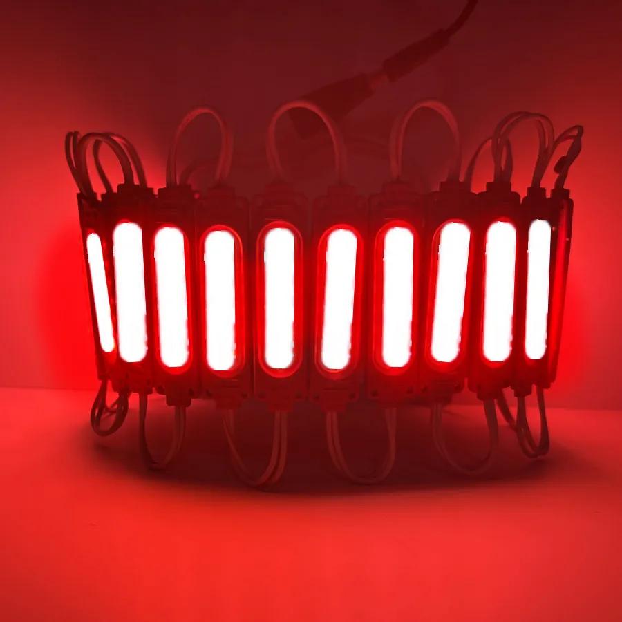 10PCS/lot 12V Multicolour Led Modules COB Light Backlight Shop Banner Waterproof IP65 Christmas Decorations Warm White