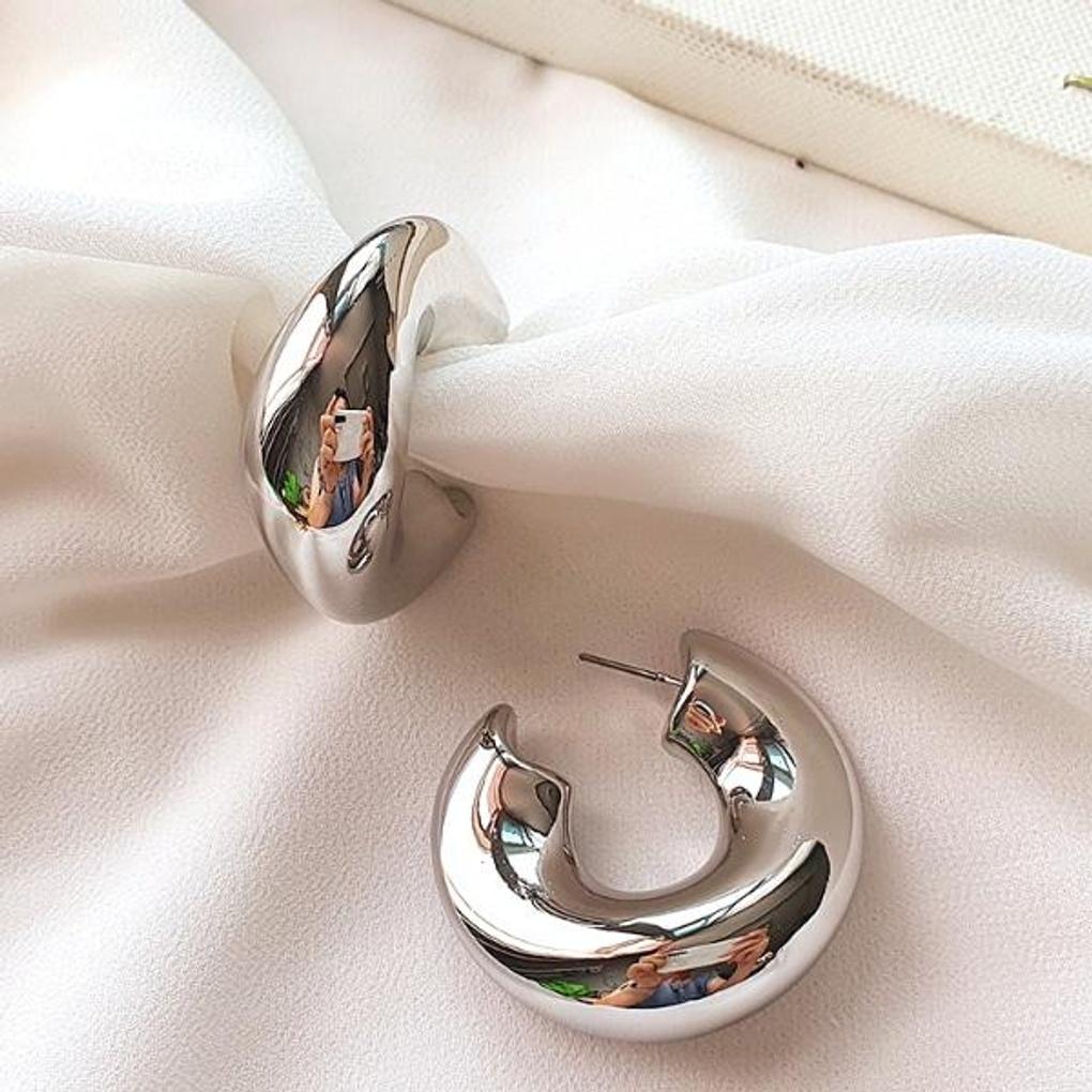 Women's Daily Point Earthline Ring Earrings