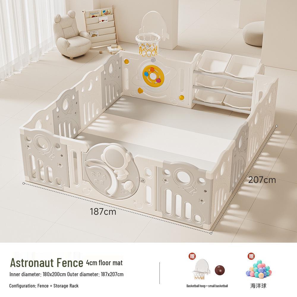 Baby Playpen and Crawling Mat: Indoor Infant Safety Fence for Living Room Floor.