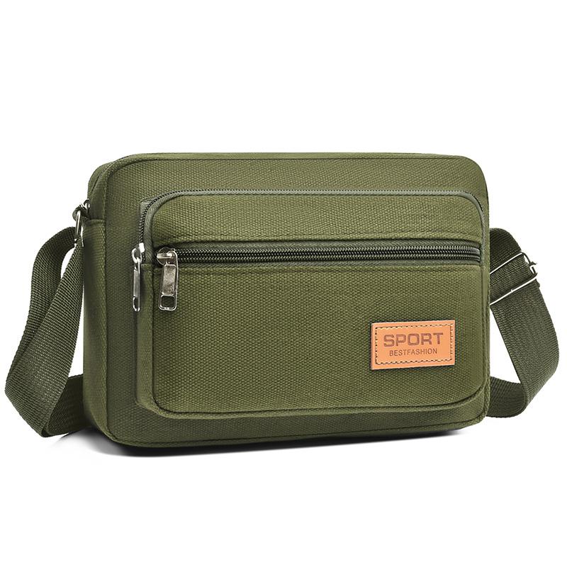 Men's Canvas Waist Bag - Durable Outdoor Sports Pack with High Capacity (Multifunctional Phone Purse for Running/Hiking)